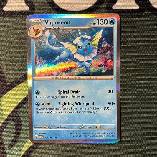 Vaporeon holo 134/165 (Scarlet & Violet 151)