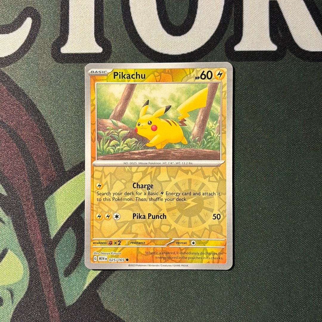 Pikachu reverse holo 025/165 (Scarlet & Violet 151)